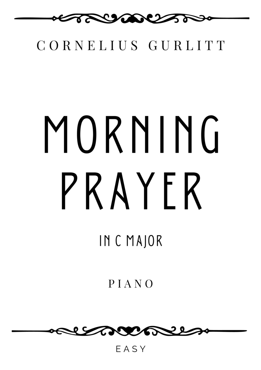 Gurlitt - Morning Prayer in C Major - Easy Piano Method scores gallery preview page 1