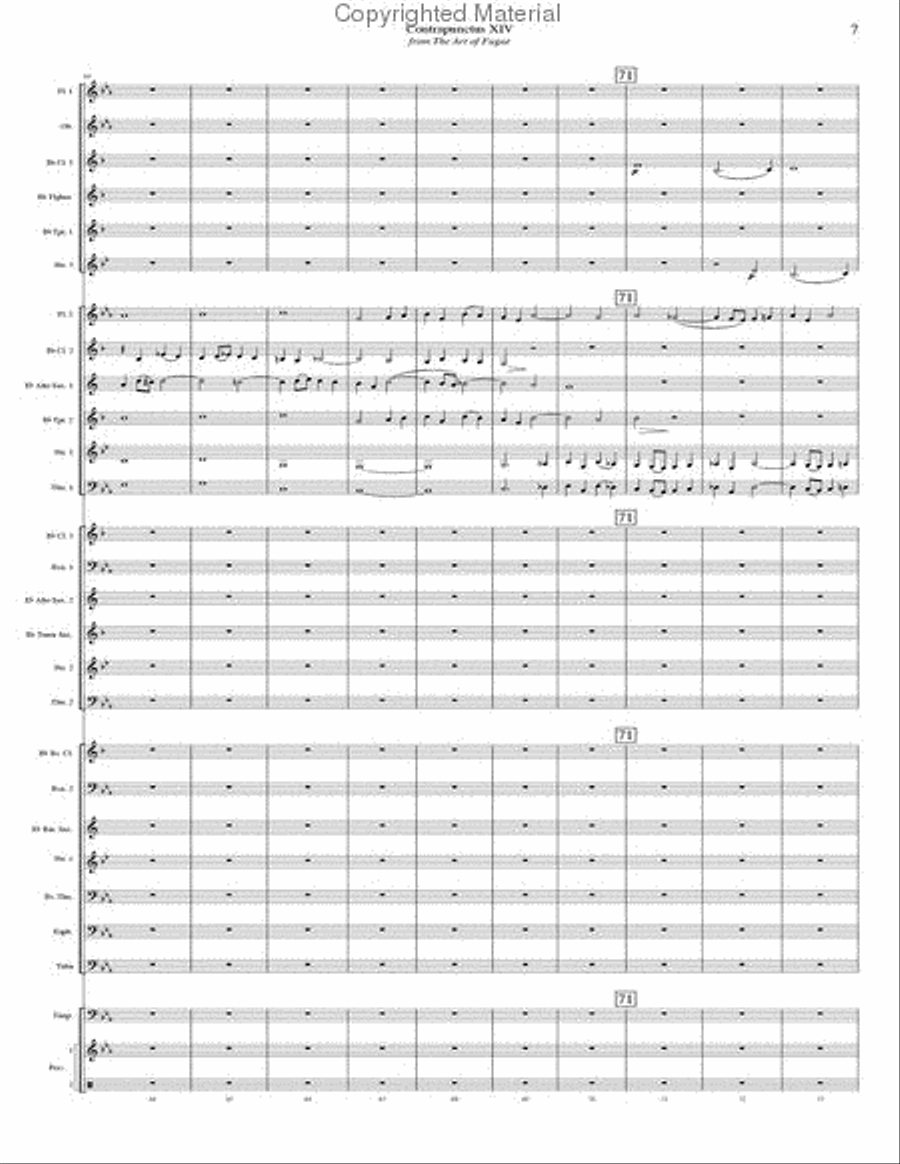 Contrapunctus 14 - STUDY SCORE ONLY Concert Band scores gallery preview page 10