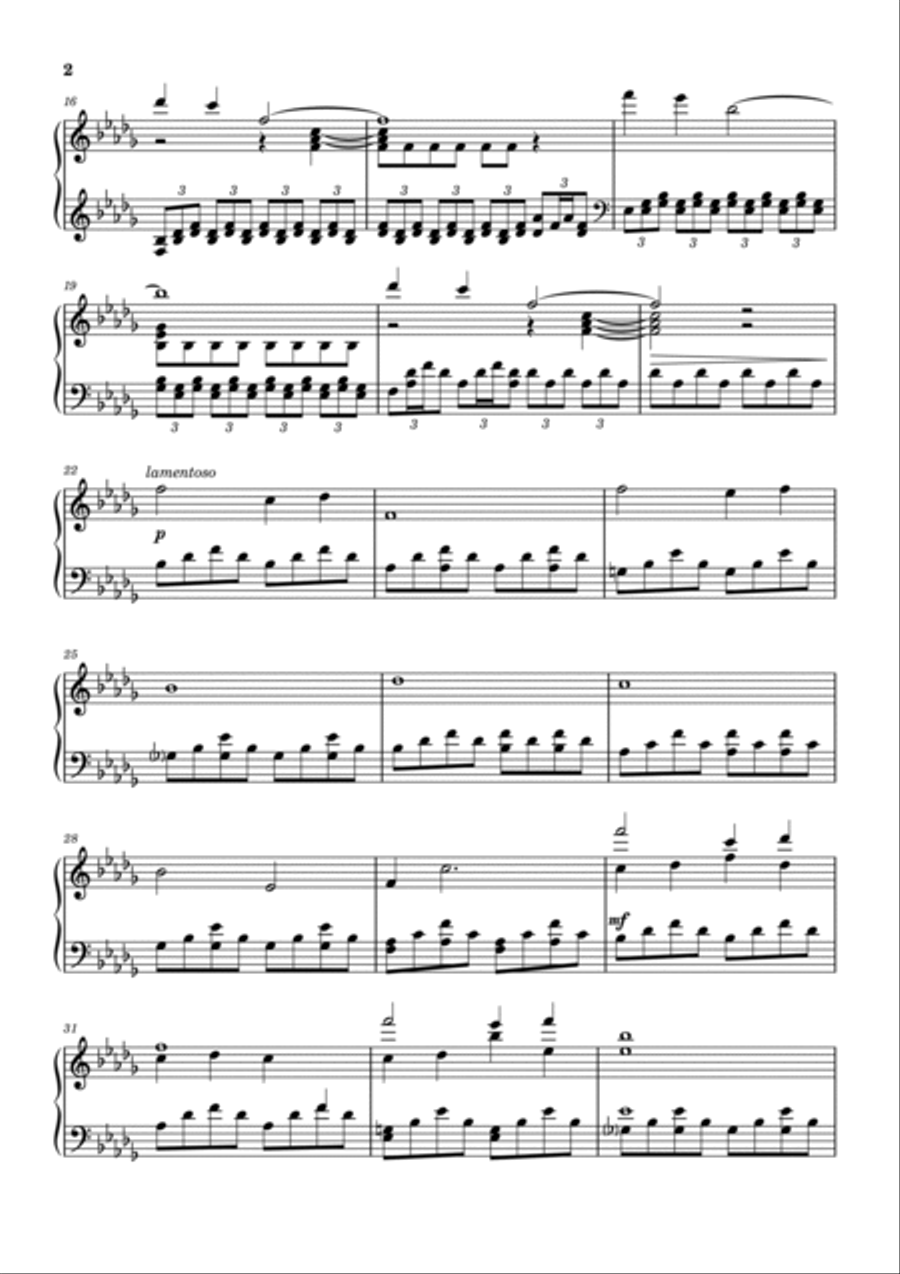 Table For Two Piano Solo scores gallery preview page 2