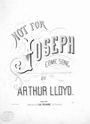 Not For Joseph. Comic Song