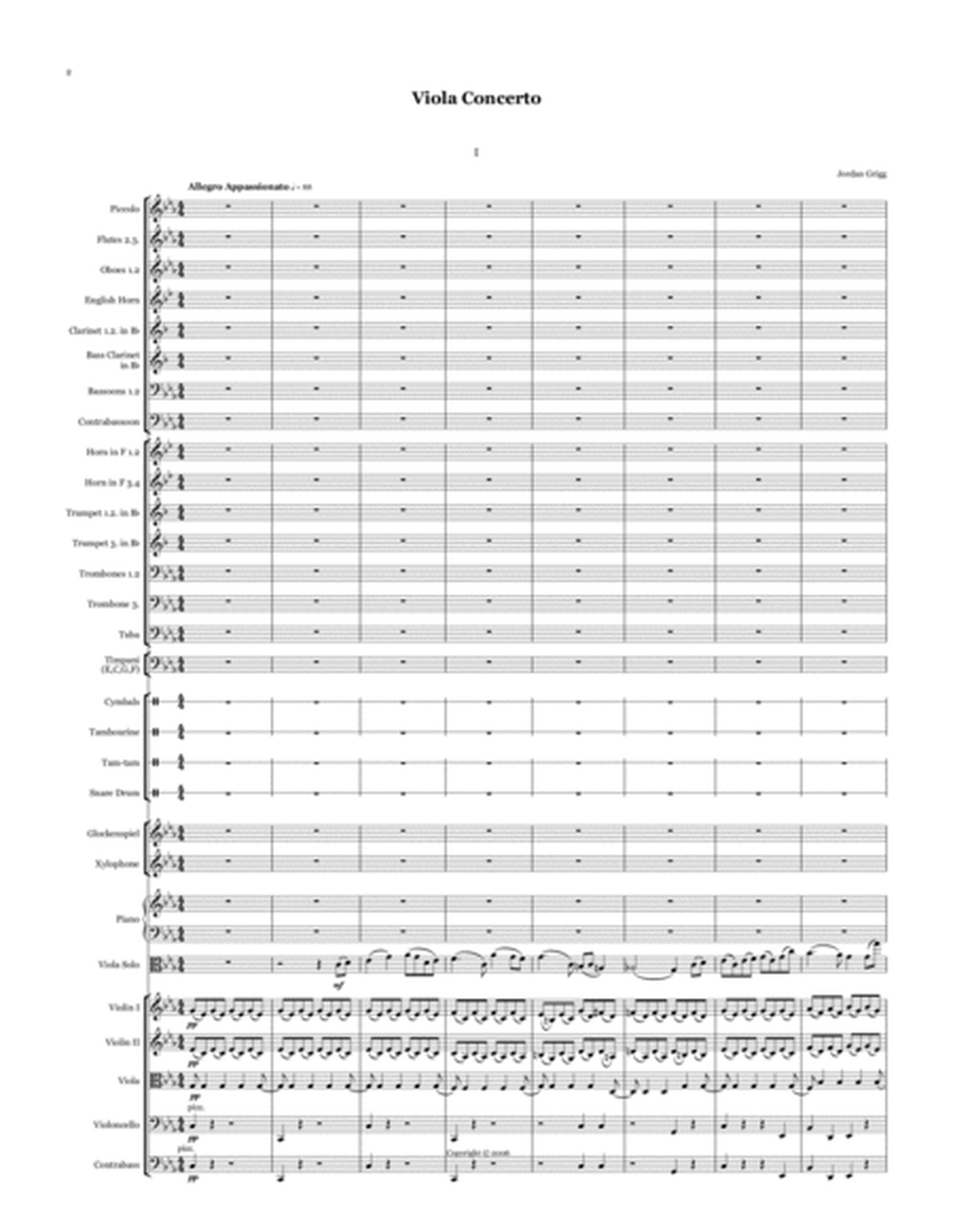 Viola Concerto Score and parts