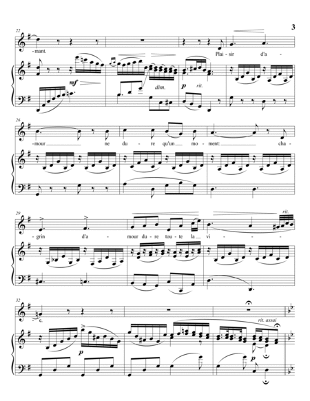 MARTINI: Plaisir d'amour (transposed to 8 keys: G, G-flat, F, E, E-flat, D, D-flat, C major)