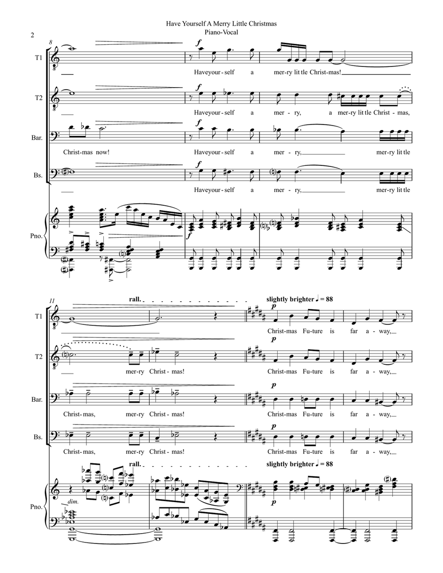 Have Yourself A Merry Little Christmas from MEET ME IN ST. LOUIS TTBB scores gallery preview page 2