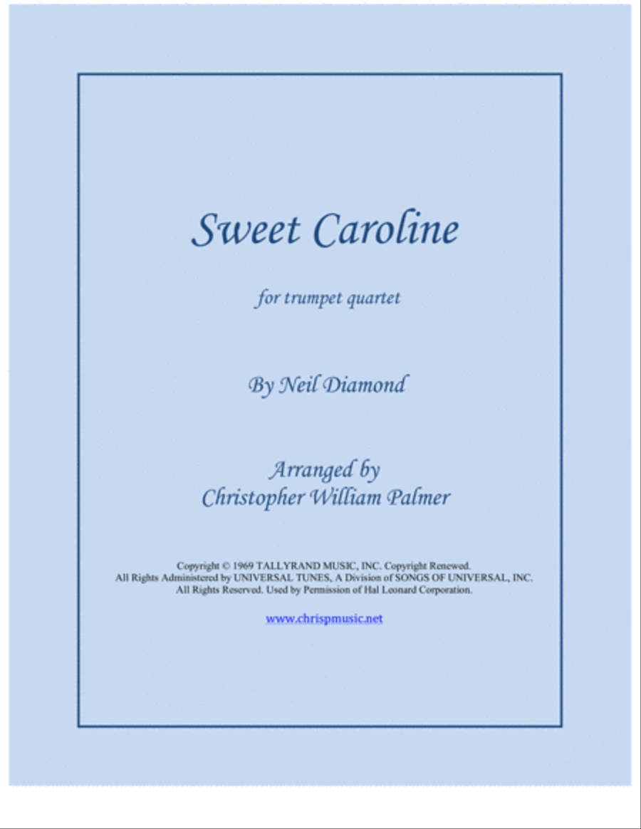 Sweet Caroline Brass Ensemble scores gallery preview page 1