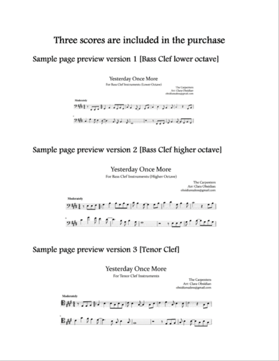 Yesterday Once More Large Ensemble scores gallery preview page 2