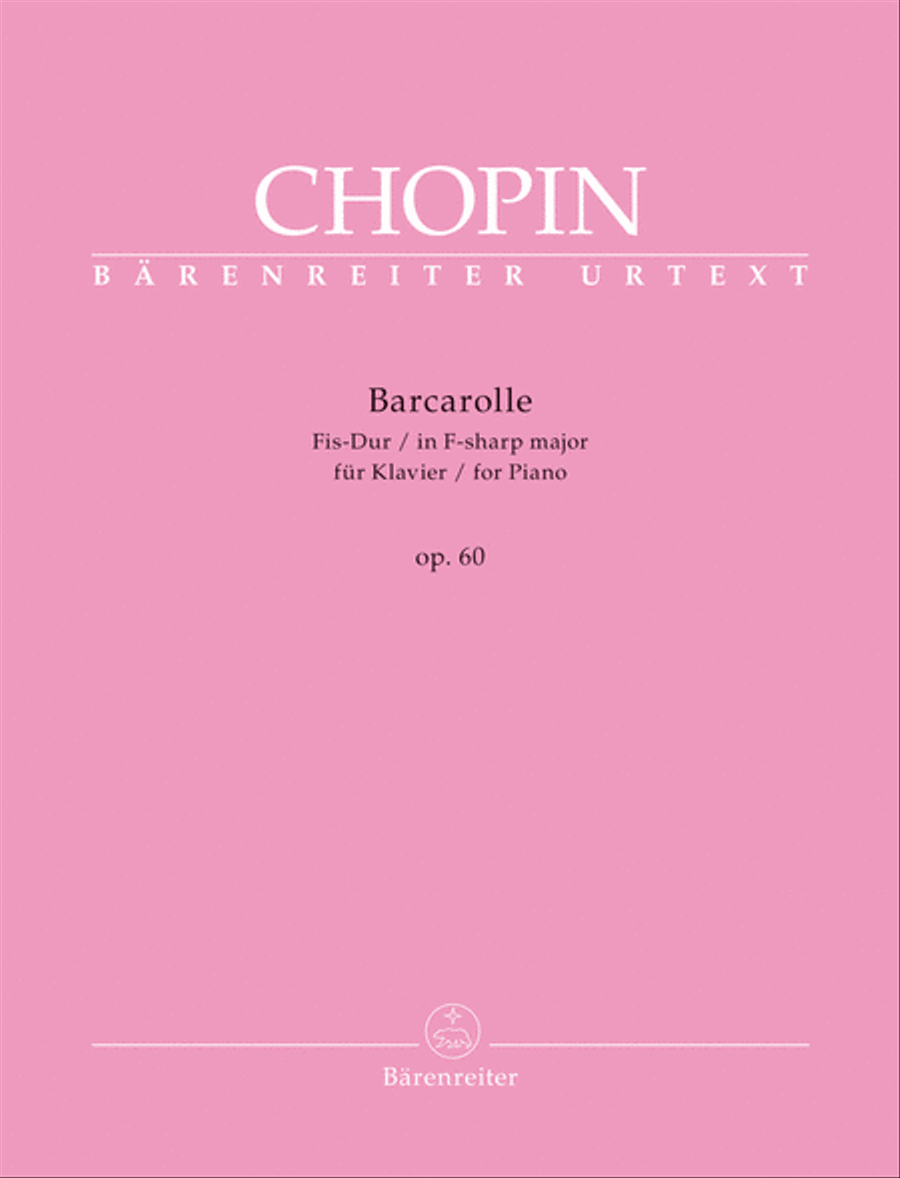 Barcarolle for Piano in F-sharp major, op. 60 Piano Solo scores gallery preview page 1
