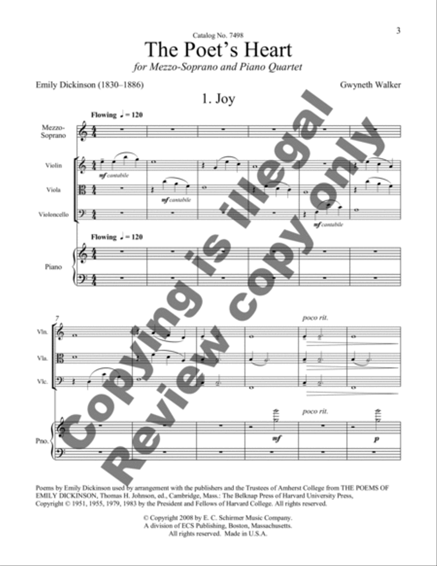 The Poet's Heart Piano Quartet scores gallery preview page 14