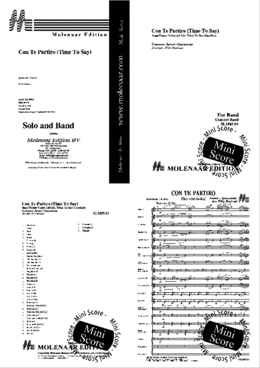 Con te Partiro/Time to Say Goodbye Concert Band scores gallery preview page 2