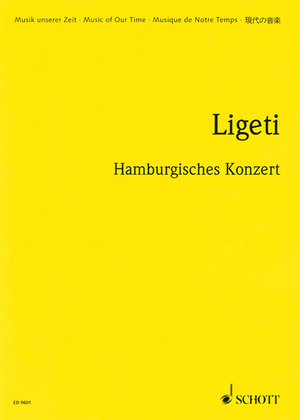 Book cover for Hamburgisches Konzert (Hamburg Concerto) (1998-99. 2002)
