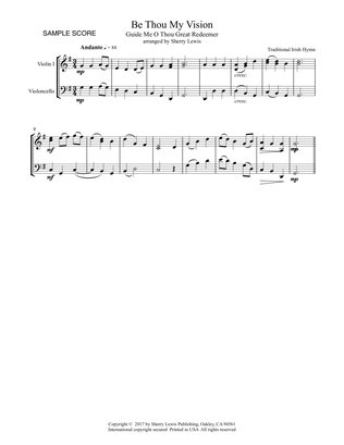 BE THOU MY VISION, A Traditional Irish Hymn, String Duo, Intermediate Level for violin and cello