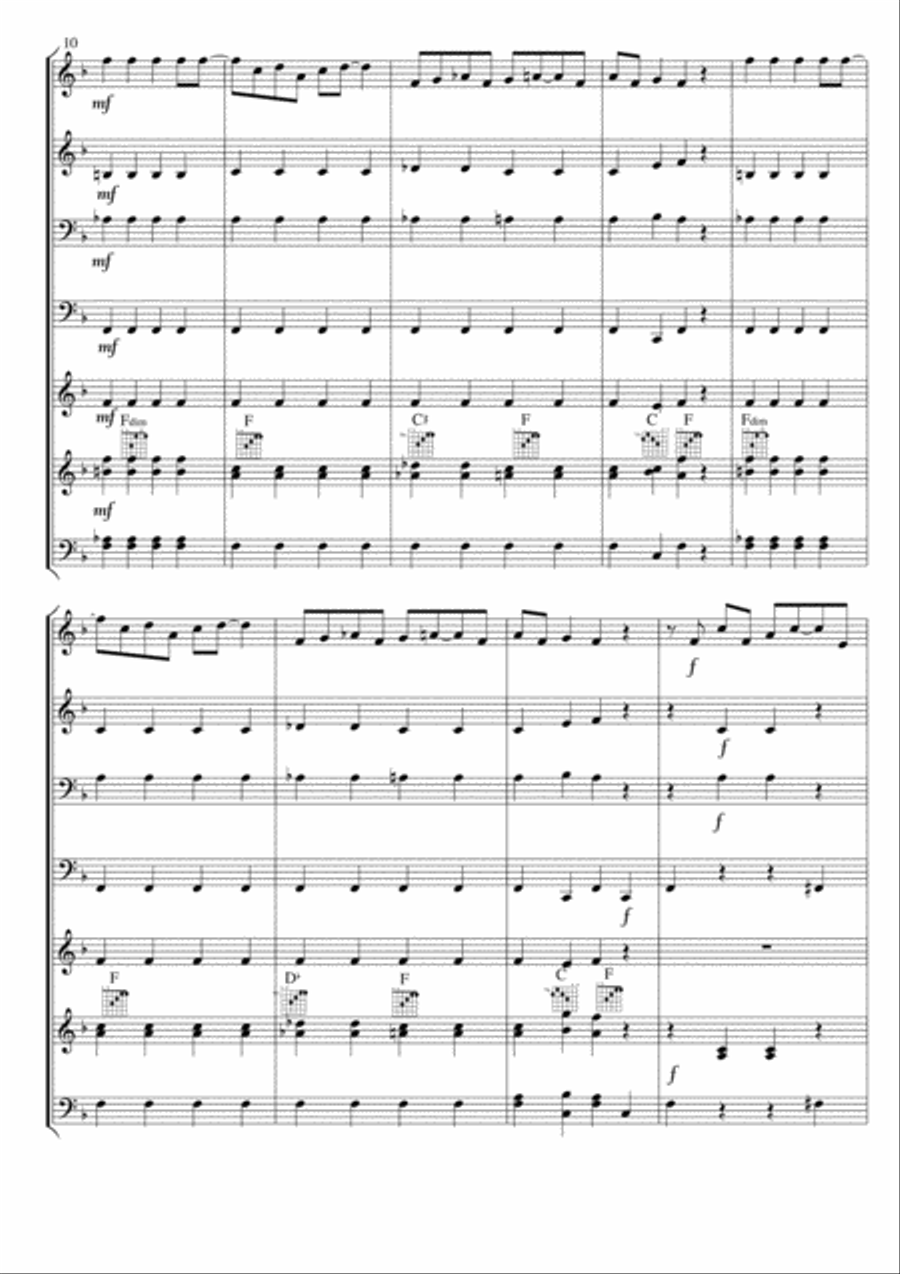 Maple leaf Rag by Scott Joplin arranged for flexible ensemble by David Catherwood Concert Band scores gallery preview page 6