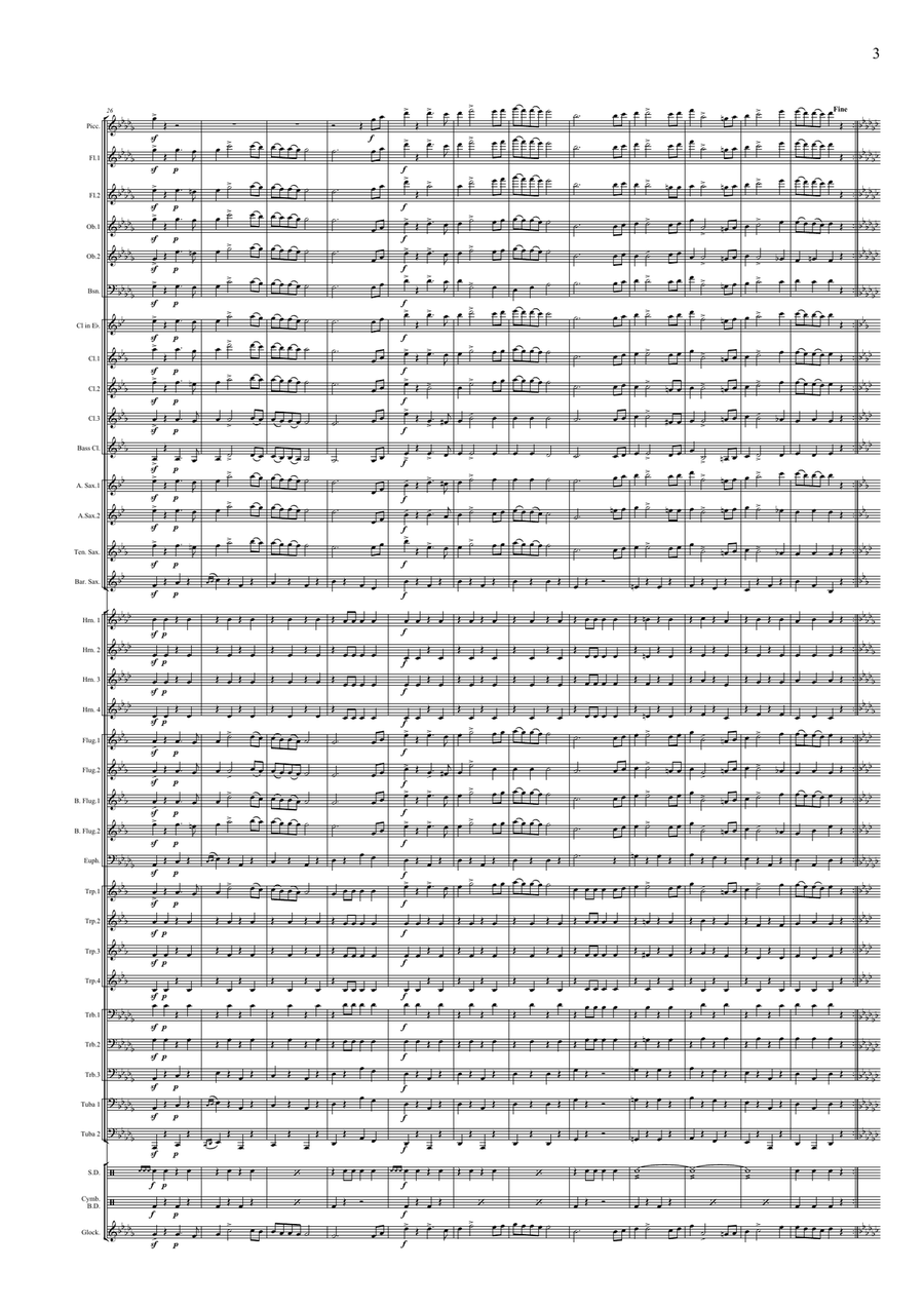 Magyar díszmenet March Concert Band scores gallery preview page 5