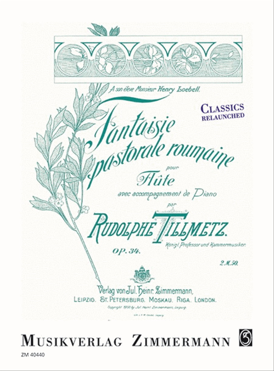 Fantaisie pastorale roumaine Op. 34