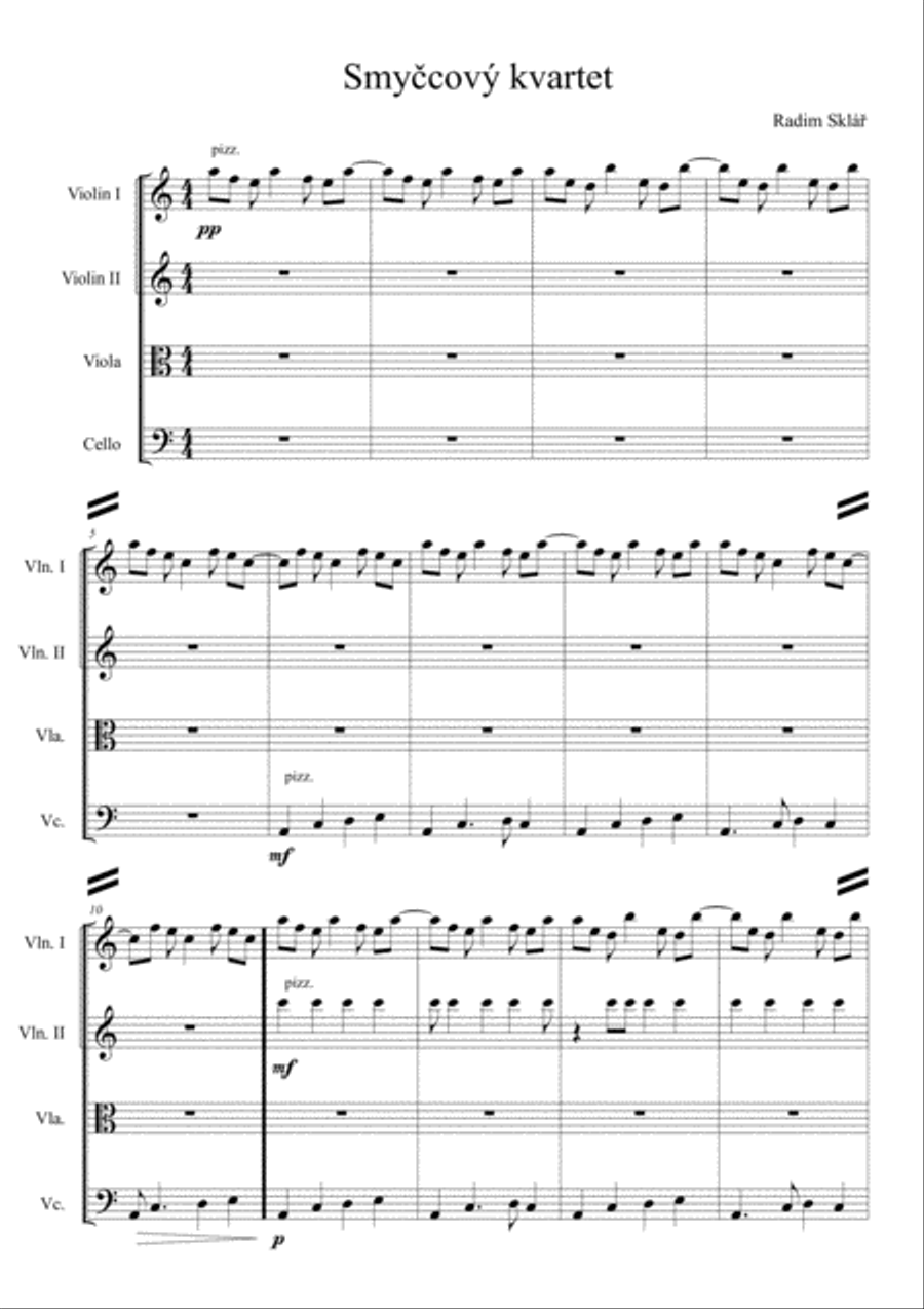 Kvartet String Quartet scores gallery preview page 1