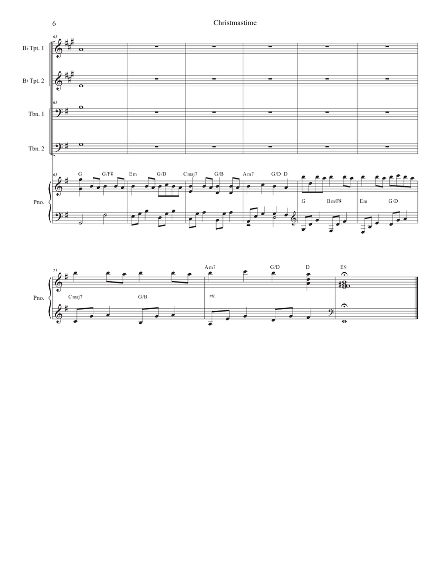 Christmastime Brass Ensemble scores gallery preview page 6
