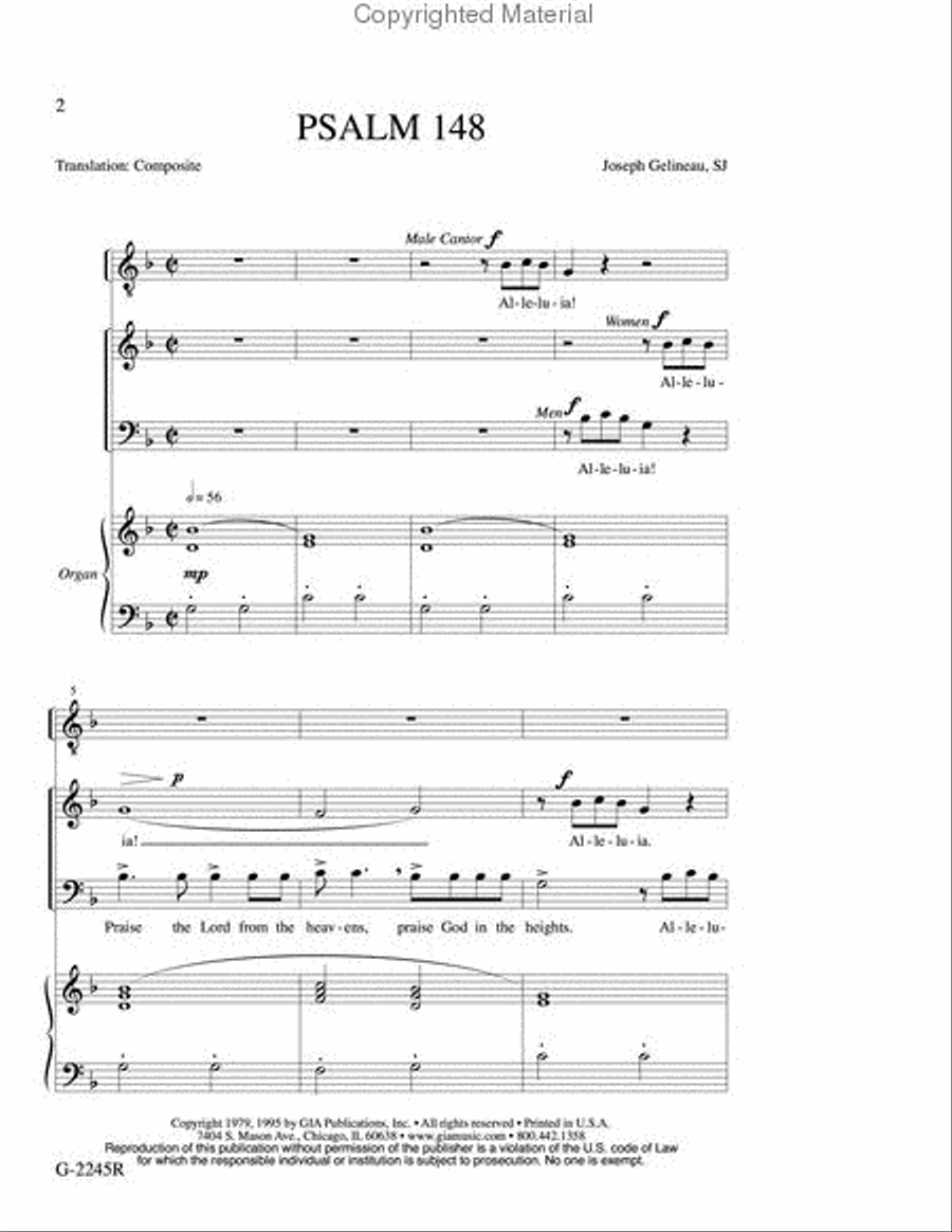 Psalm 148 Psalm 148 2-Part scores gallery preview page 2
