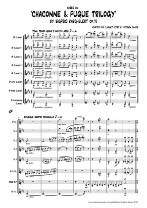 'Chaconne & Fugue Trilogy' by Sigfrid Karg-Elert for Clarinet Octet