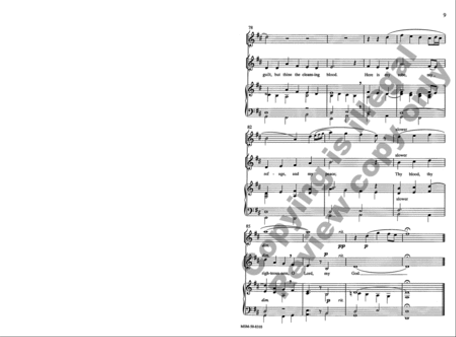 Here, O My Lord, I See Thee Face to Face 4-Part scores gallery preview page 9