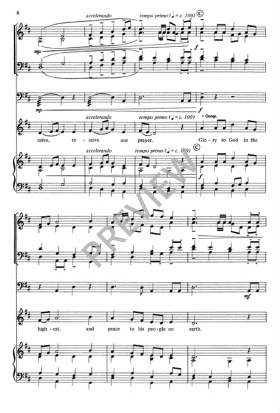 Melodic Gloria Melodic Gloria Unison Choir scores gallery preview page 9