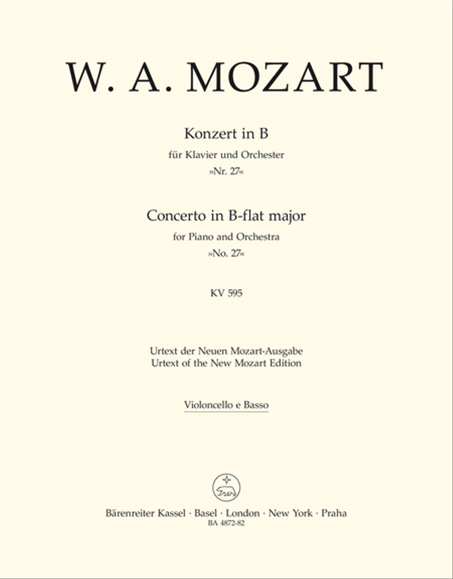 Concerto in B-flat major for Piano and Orchestra No. 27