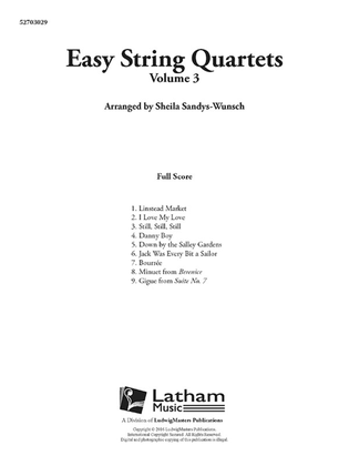 Book cover for Easy String Quartets, Vol. 3