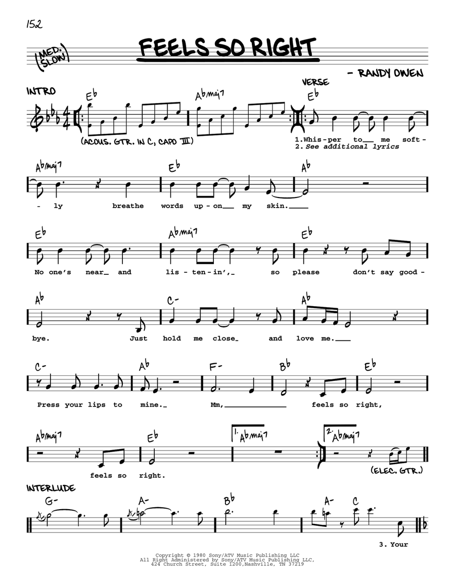Feels So Right Voice scores gallery preview page 1