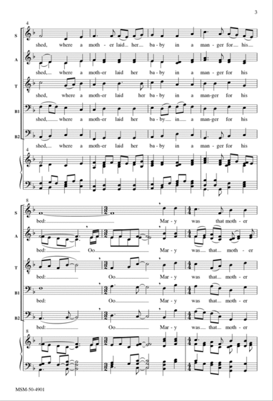Once in Royal David's City Divisi scores gallery preview page 3