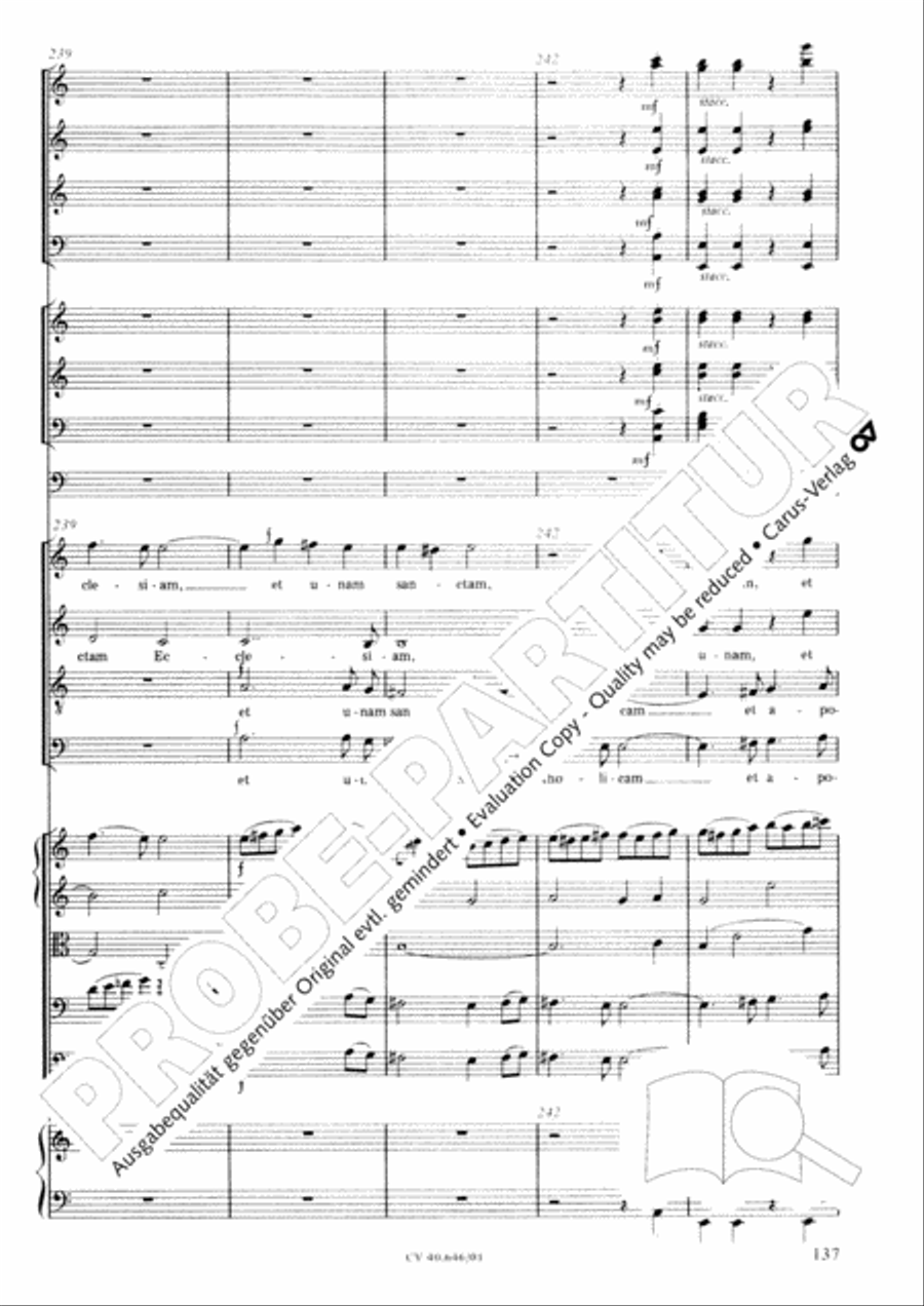 Mass in A Major (2 versions) STB scores gallery preview page 148