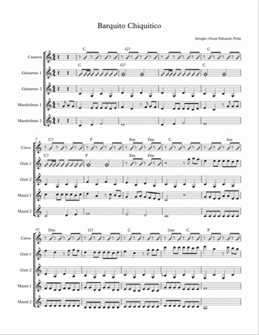 Barquito Chiquitico Small Ensemble scores gallery preview page 1