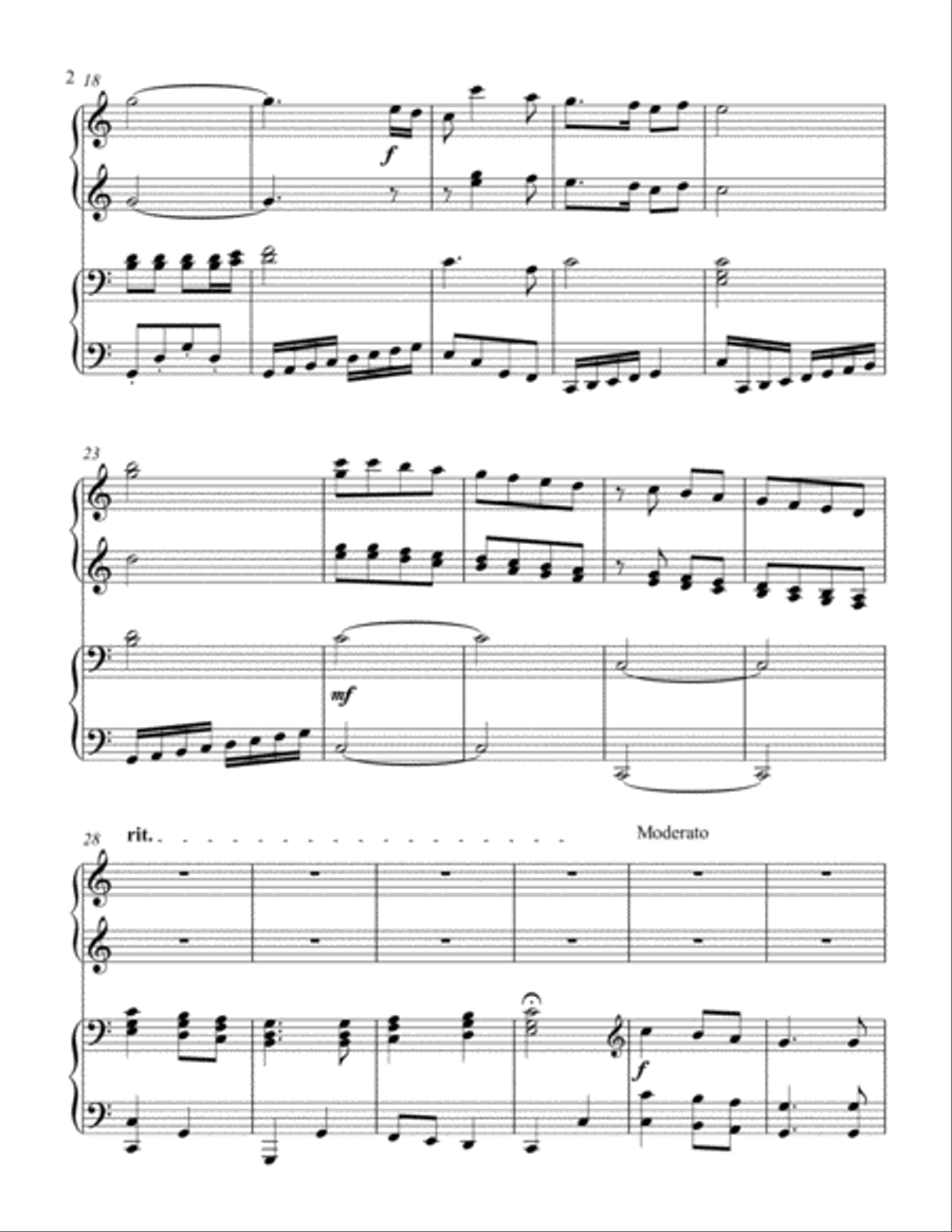 Christmas Joy! (1 piano, 4 hand duet) 1 Piano, 4-Hands scores gallery preview page 3
