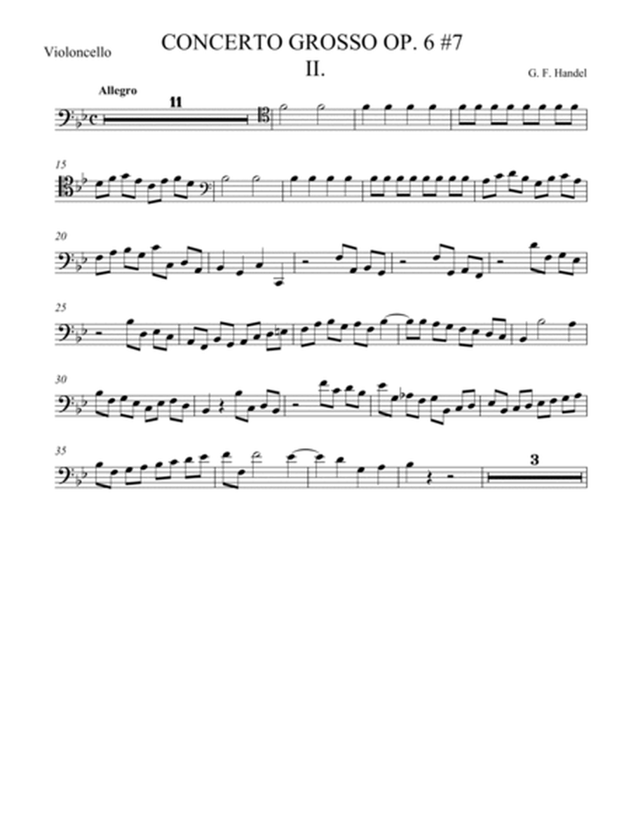 Concerto Grosso Op. 6 #7 Movement II