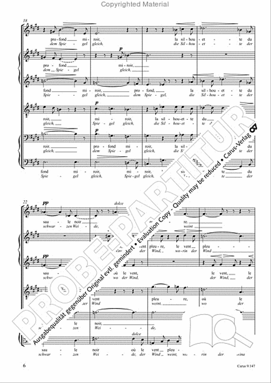 Gottwald/Faure: Deux Melodies Choir scores gallery preview page 7
