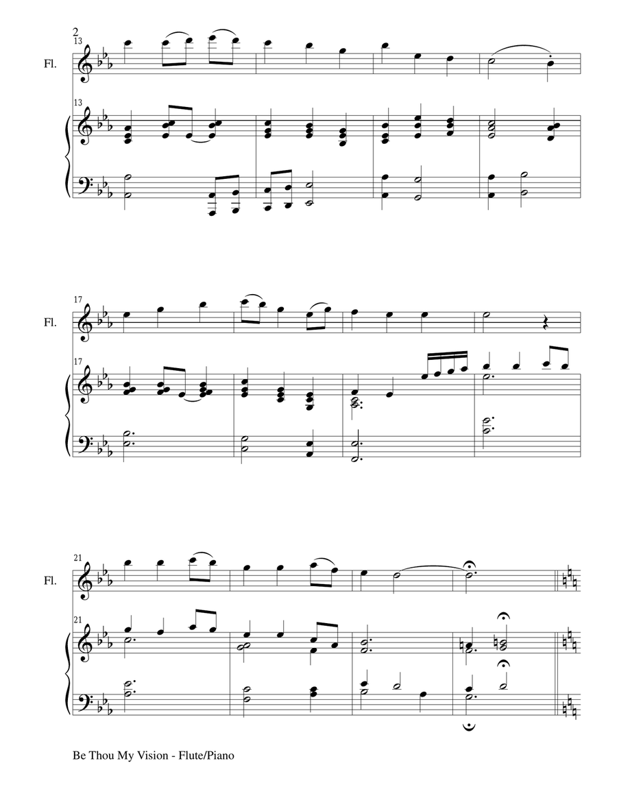 BE THOU MY VISION (Duet – Flute and Piano/Score and Parts) image number null