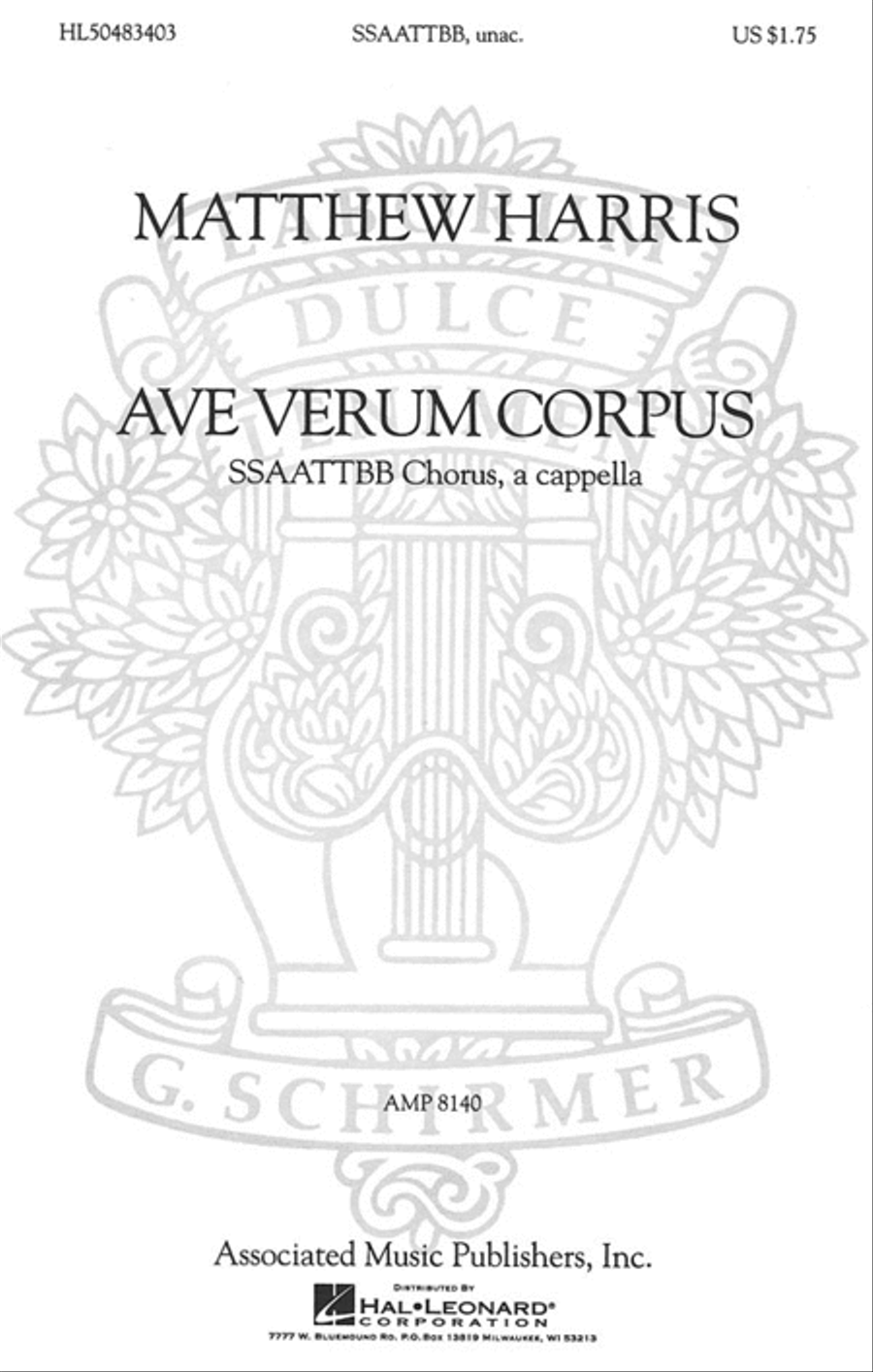 Ave Verum Corpus SSAATTBB scores gallery preview page 1