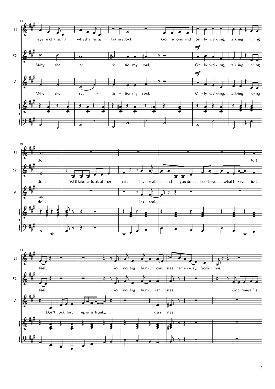 Living Doll Living Doll SSA scores gallery preview page 2