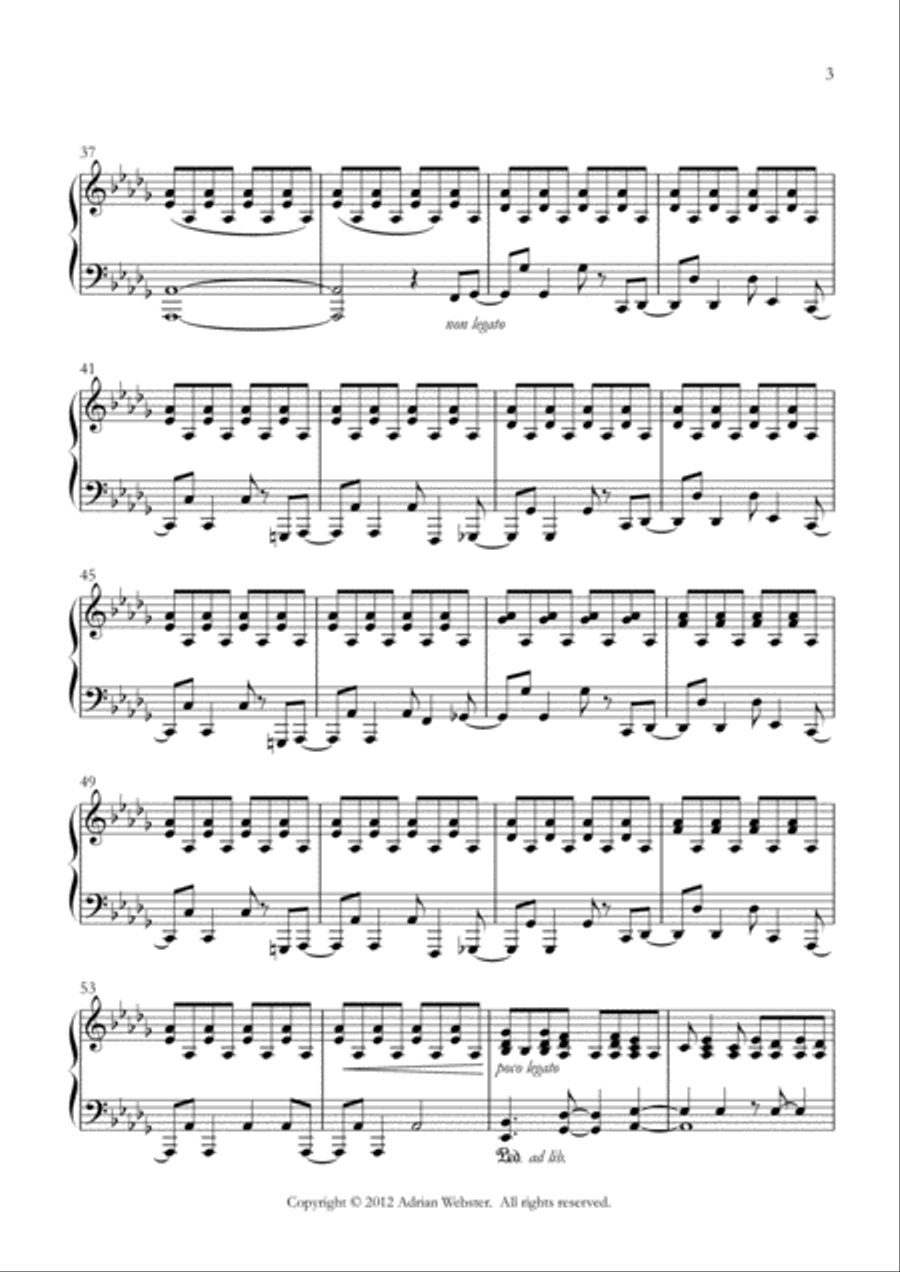 Amagada - CrusaderBeach - Lively Upbeat Piano Solo Piano Solo scores gallery preview page 3