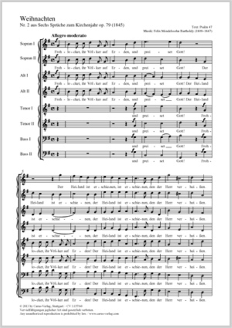 Weihnachten Choir scores gallery preview page 1