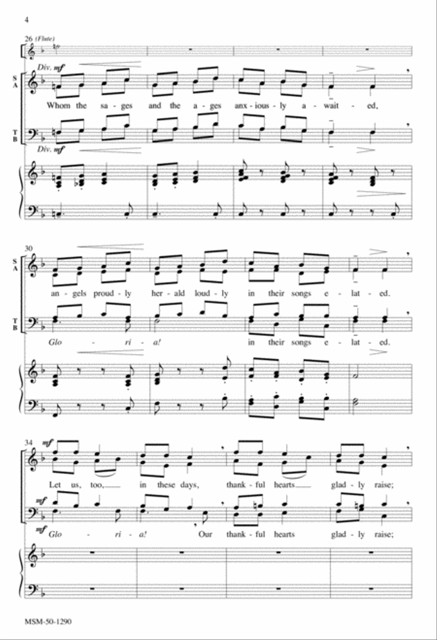Let Our Gladness Banish Sadness 4-Part scores gallery preview page 4