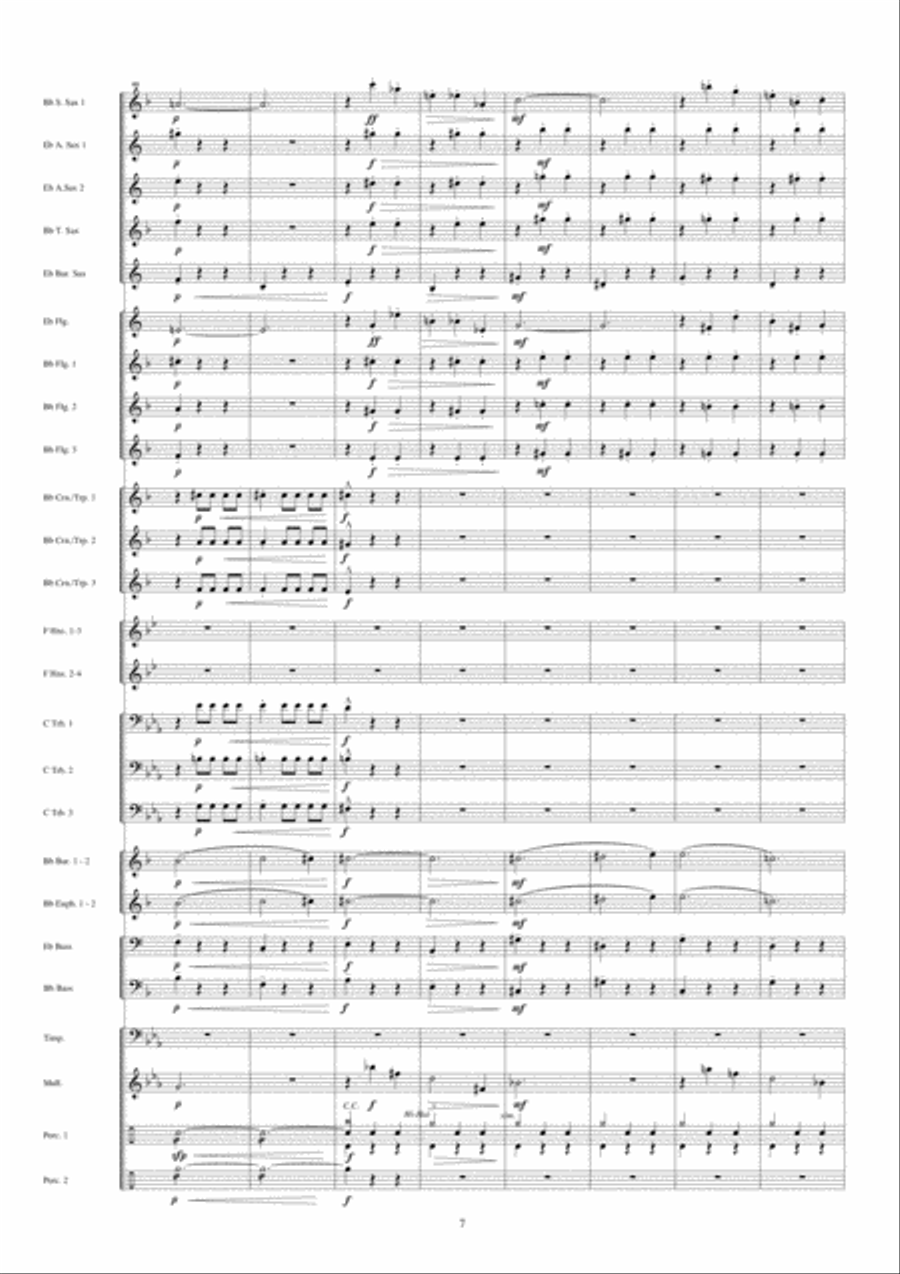 Rapunzel Fanfare Band scores gallery preview page 8