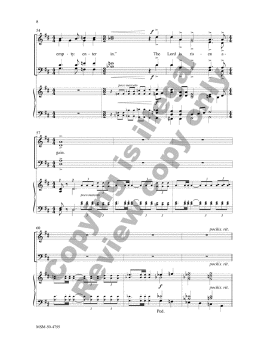 The Lord Is Risen Again (Choral Score) image number null