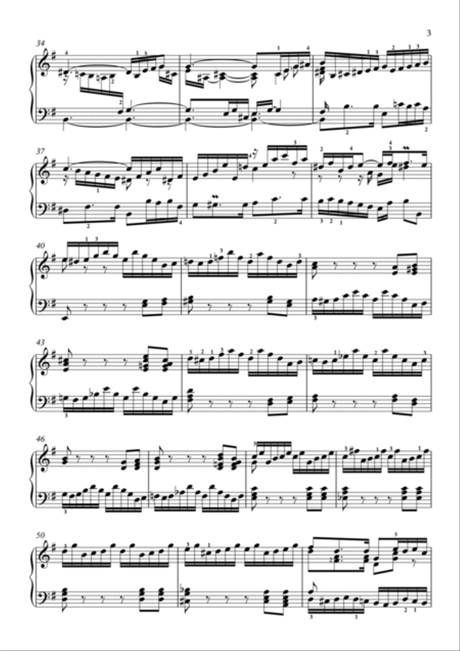 Bach-English Suite No.5 in E minor, BWV 810 (Piano) Piano Solo scores gallery preview page 4