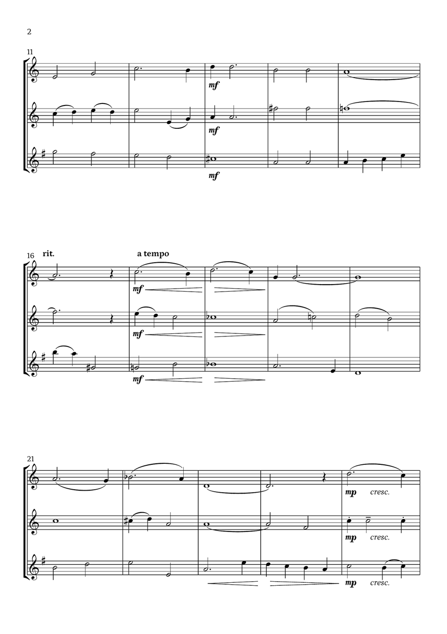 I'll Be Home For Christmas Woodwind Trio scores gallery preview page 2