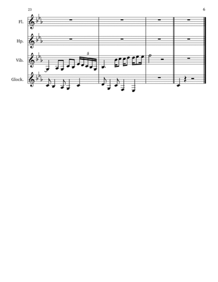 ZZ 3 (dwarf sound wins) for Flute, Harp, Percussion...