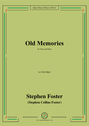 Book cover for S. Foster-Old Memories,in A flat Major
