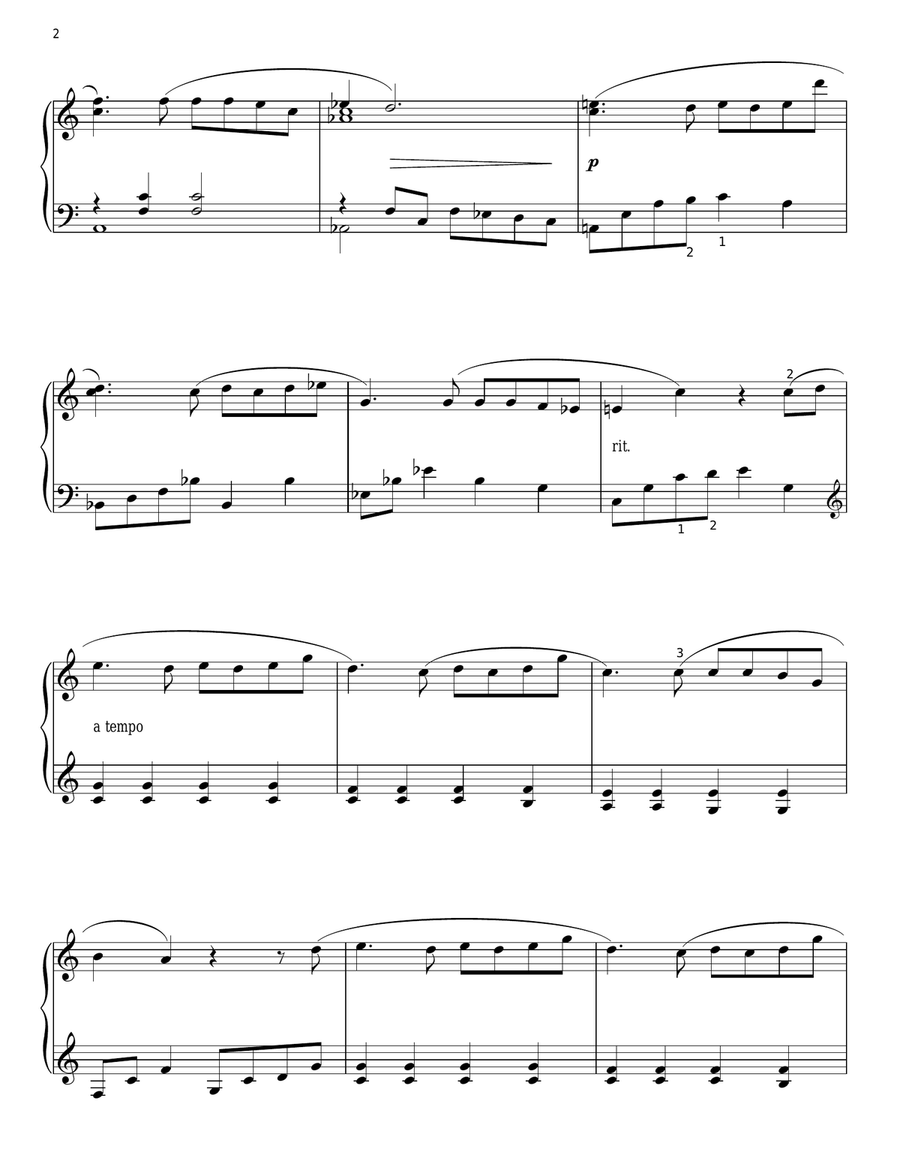 Unexpected Song (from Song & Dance) Piano Solo scores gallery preview page 2