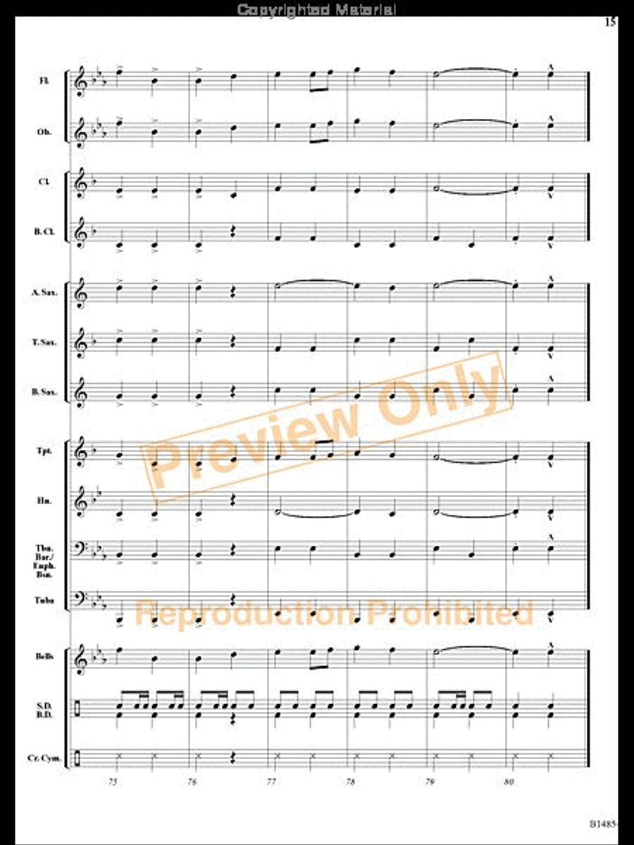 Union March Union March Concert Band scores gallery preview page 14