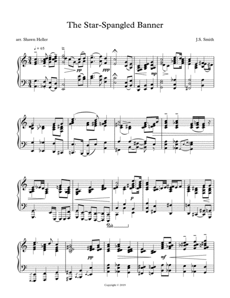 The Star-Spangled Banner for piano solo image number null