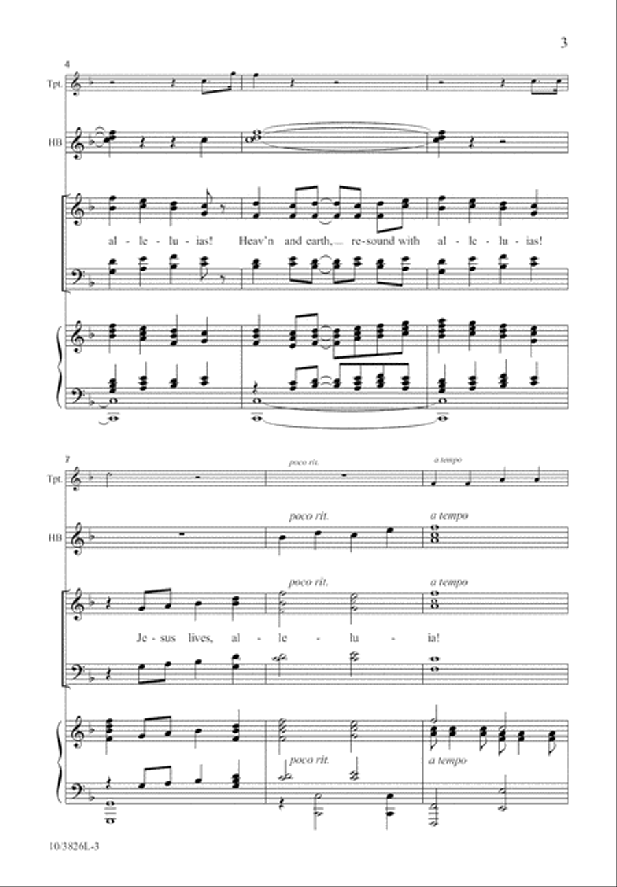 Jesus Lives, Alleluia! 4-Part scores gallery preview page 3