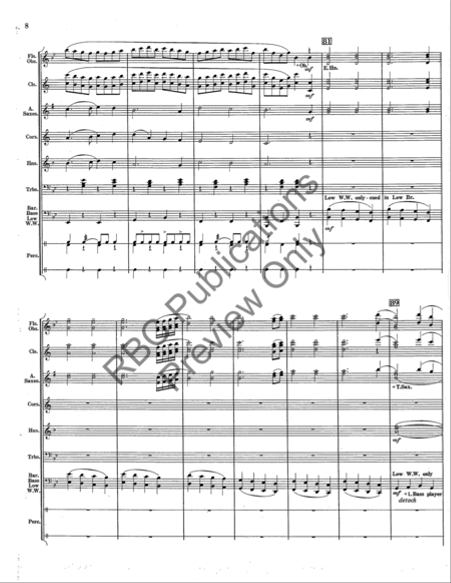 March From Early America (Score) Concert Band scores gallery preview page 9