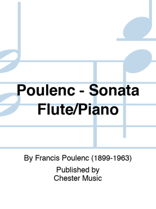 Book cover for Poulenc - Sonata Flute/Piano